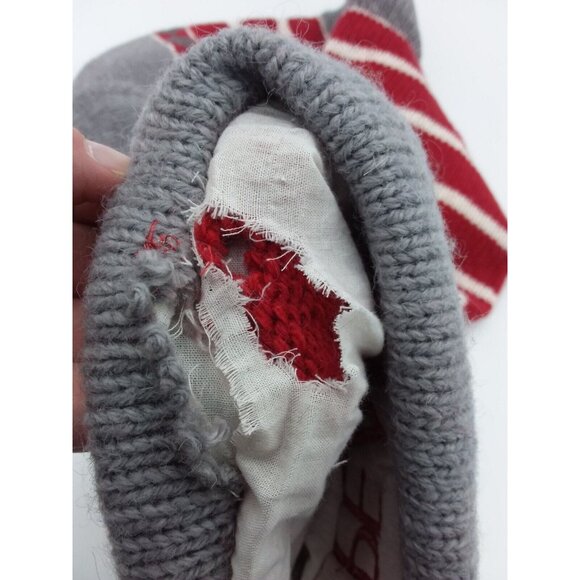 Pottery Barn Kids Peanut Natural Fair Isle Santa Wool Stocking Christmas Xmas - Picture 12 of 16